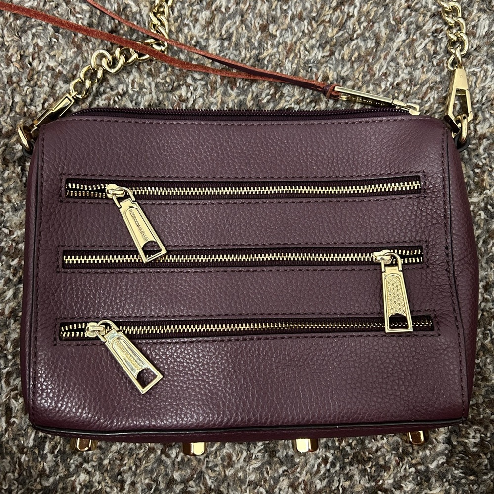 Rebecca Minkoff Burgundy Leather Crossbody Bag